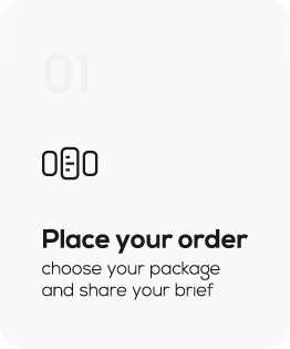 Step 1 (Place your order) Place your icon or logo design order on Fiverr and share your brief