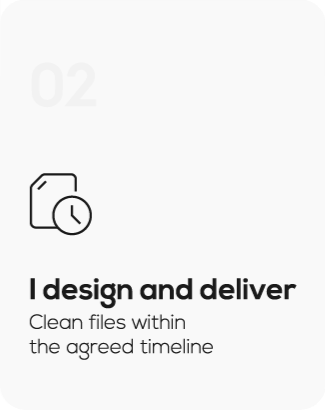 Step 2 (I design and deliver) Aymane designs your custom line icons or logo and delivers clean files on time