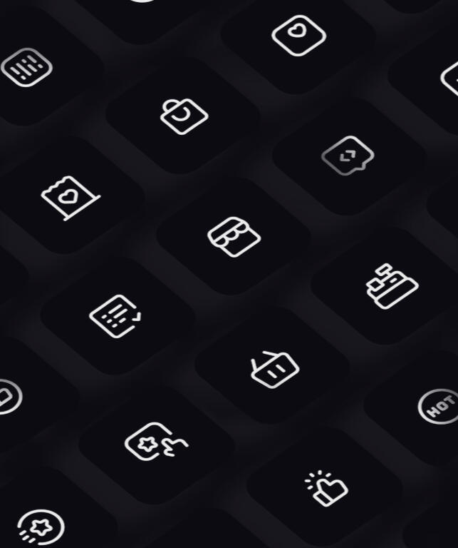 Custom line icon set designed by Strok for SaaS product Minimalist SVG icon pack for web and mobile app